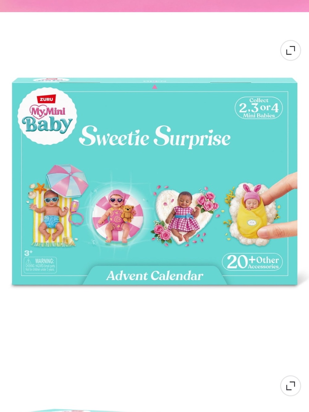 New Zuru 2026 My Mini Baby Sweetie Surprise Advent Calendar Teal 20+ Accessories